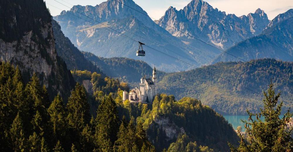 23 Neu Erbaute Ferienwohnung Mit Schloss- Und Panoramablick Halblech Exterior photo
